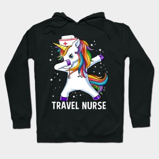 Dabbing Unicorn Travel Nurse Funny Gift Hoodie